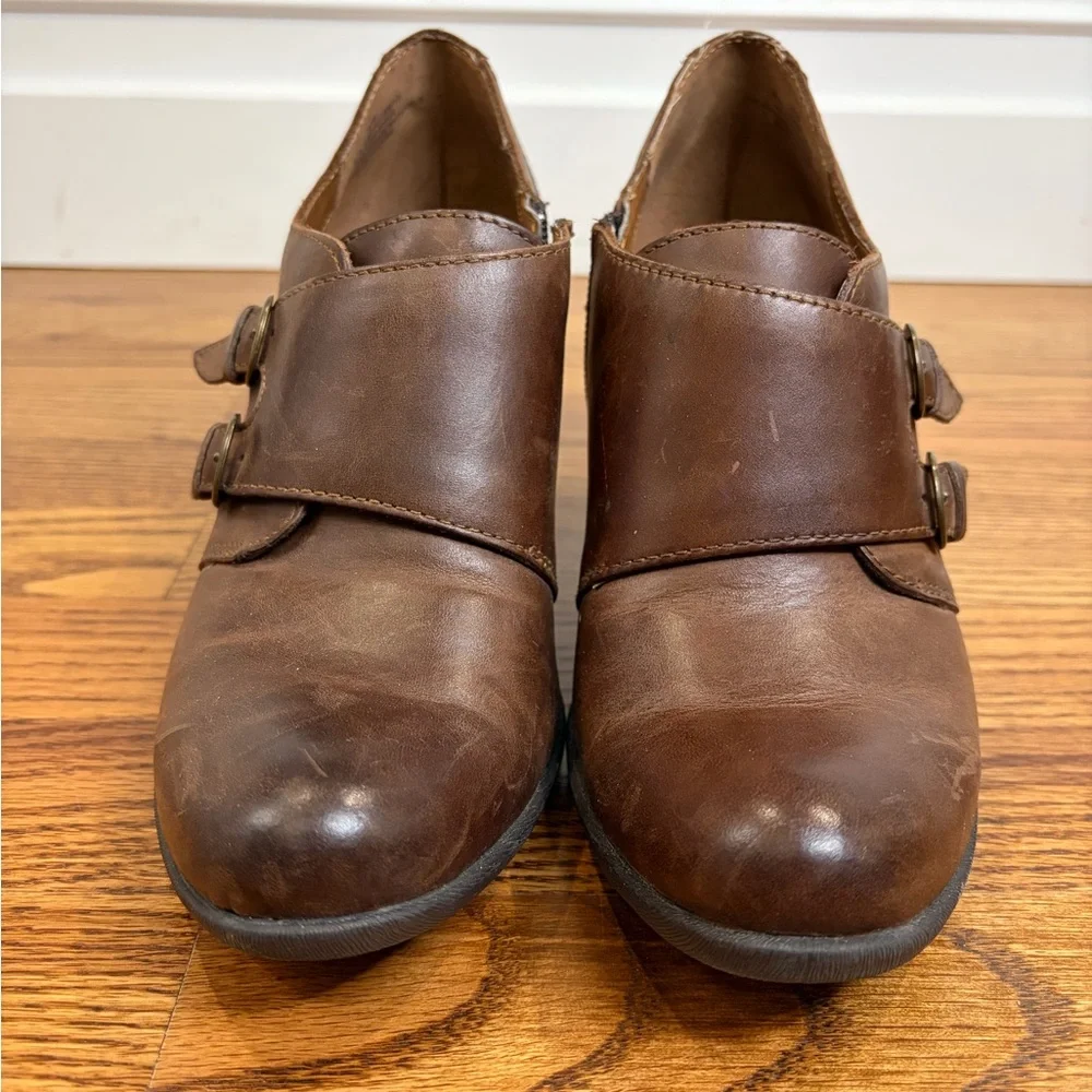 boc Women's Brown Ankle Buckle Booties - Picture 3 of 8